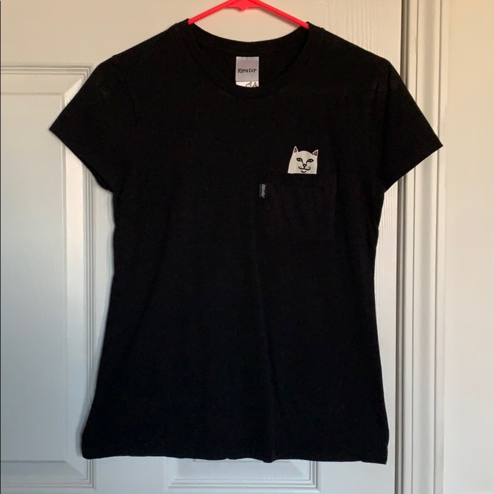 Fitted Black Cat T-shirt